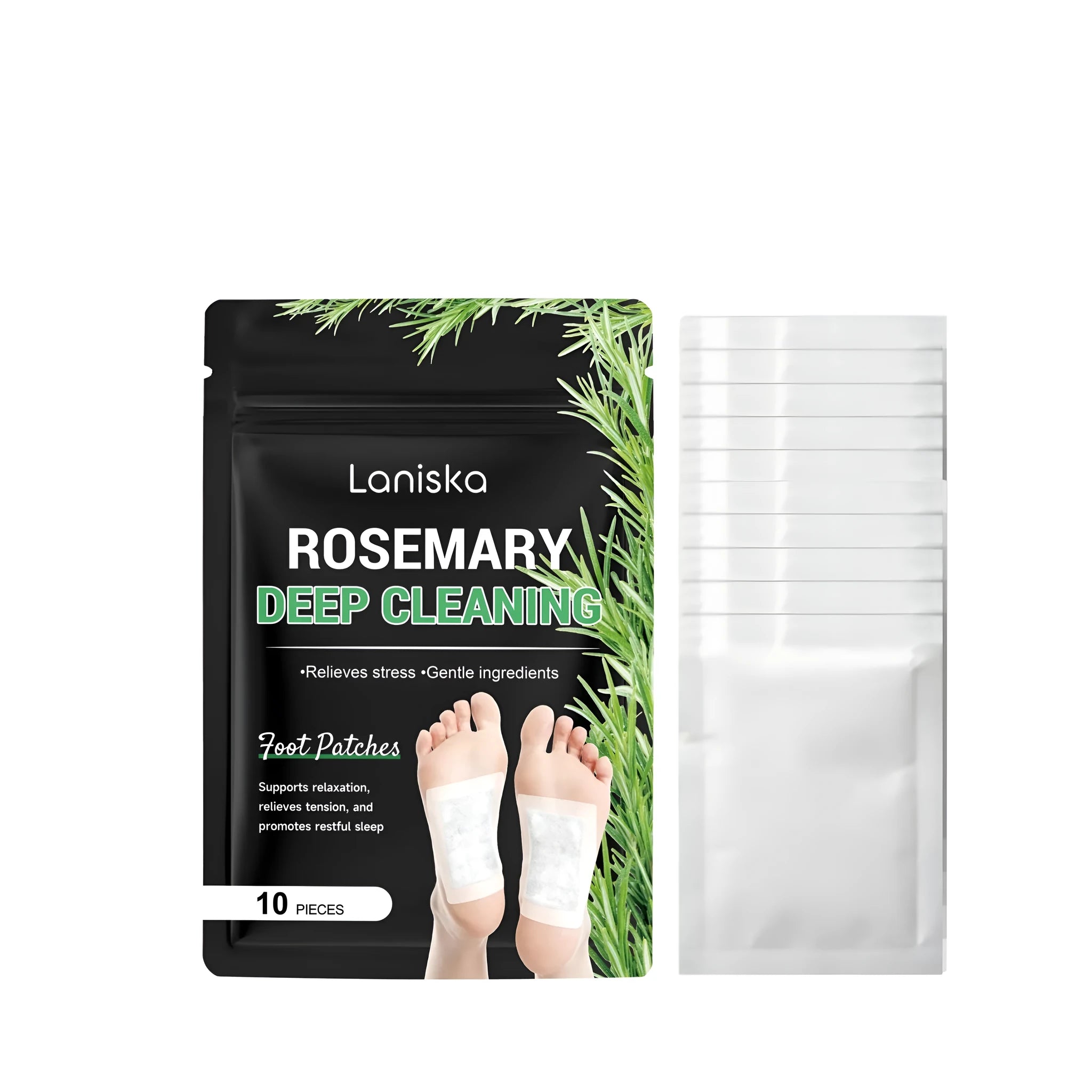 Herbal soothing foot patch with rosemary and turmeric extracts, 10 pieces pack