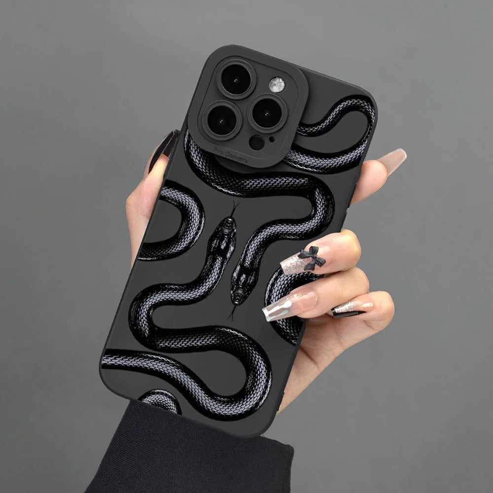 Soft shell protective cover for Apple iPhone in black, shockproof and anti-fingerprint design