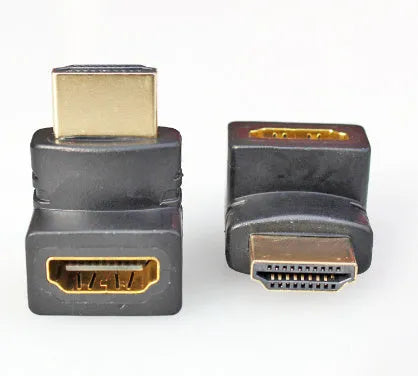270 degree HDMI adapter cable square bent up and down for laptop and TV use
