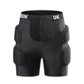 Black adult hip pad for sports protection, showing adjustable waistband and NBR padding on Spandex material.