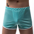 Men's breathable boxer shorts in cotton and nylon, shown in multiple colours.