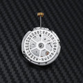 8215 automatic watch movement replacement with silver stainless steel construction and 25mm diameter