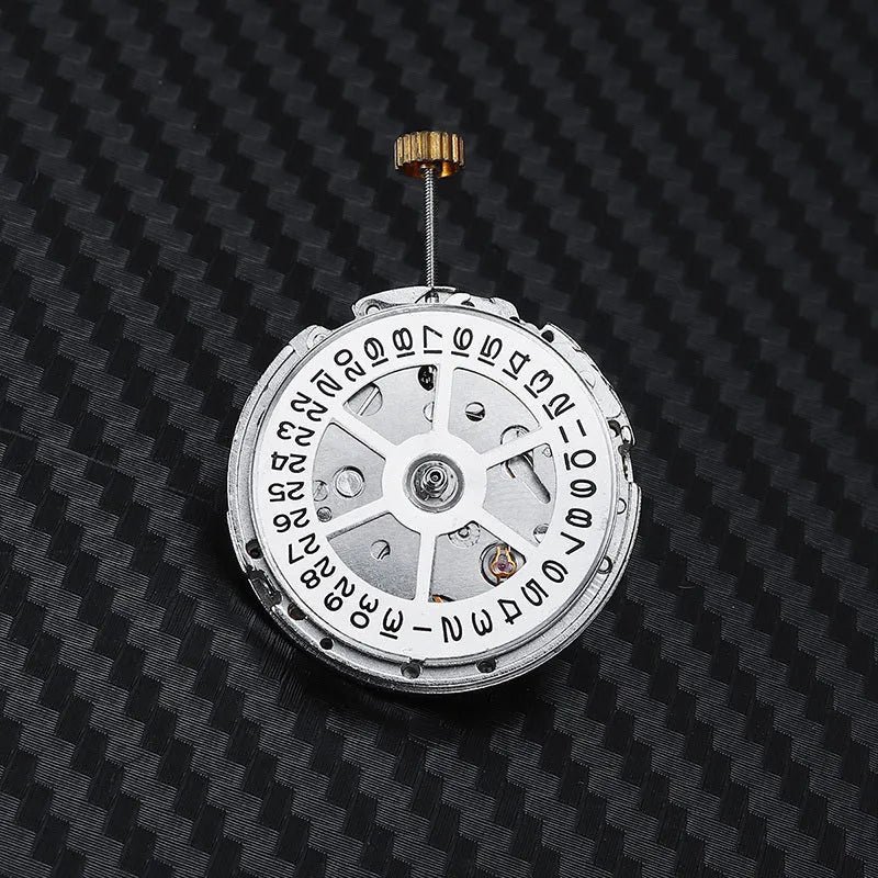 8215 automatic watch movement replacement with silver stainless steel construction and 25mm diameter