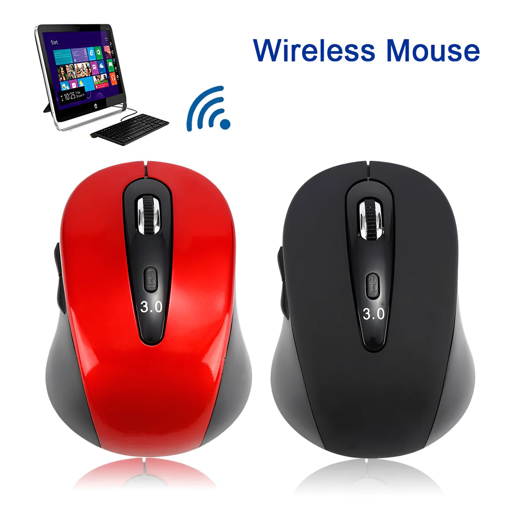 Wireless dual-mode mouse with Bluetooth 5.0 and 2.4GHz, 2400dpi optical sensor, six keys, four-way wheel, ergonomic, 100x60x40mm