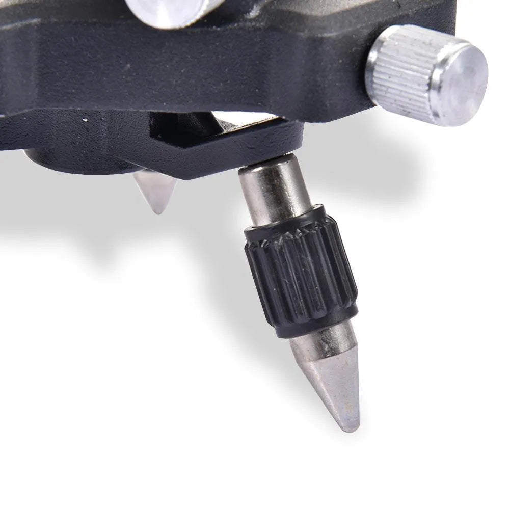 Black aluminium alloy spirit level base with 360-degree rotation, model YL-30.