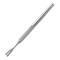 Silver stainless steel tick removal tweezers for cats and dogs with locking mechanism