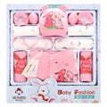 Padded cotton baby clothes multi-piece set in Radish Rabbit Pink for newborns
