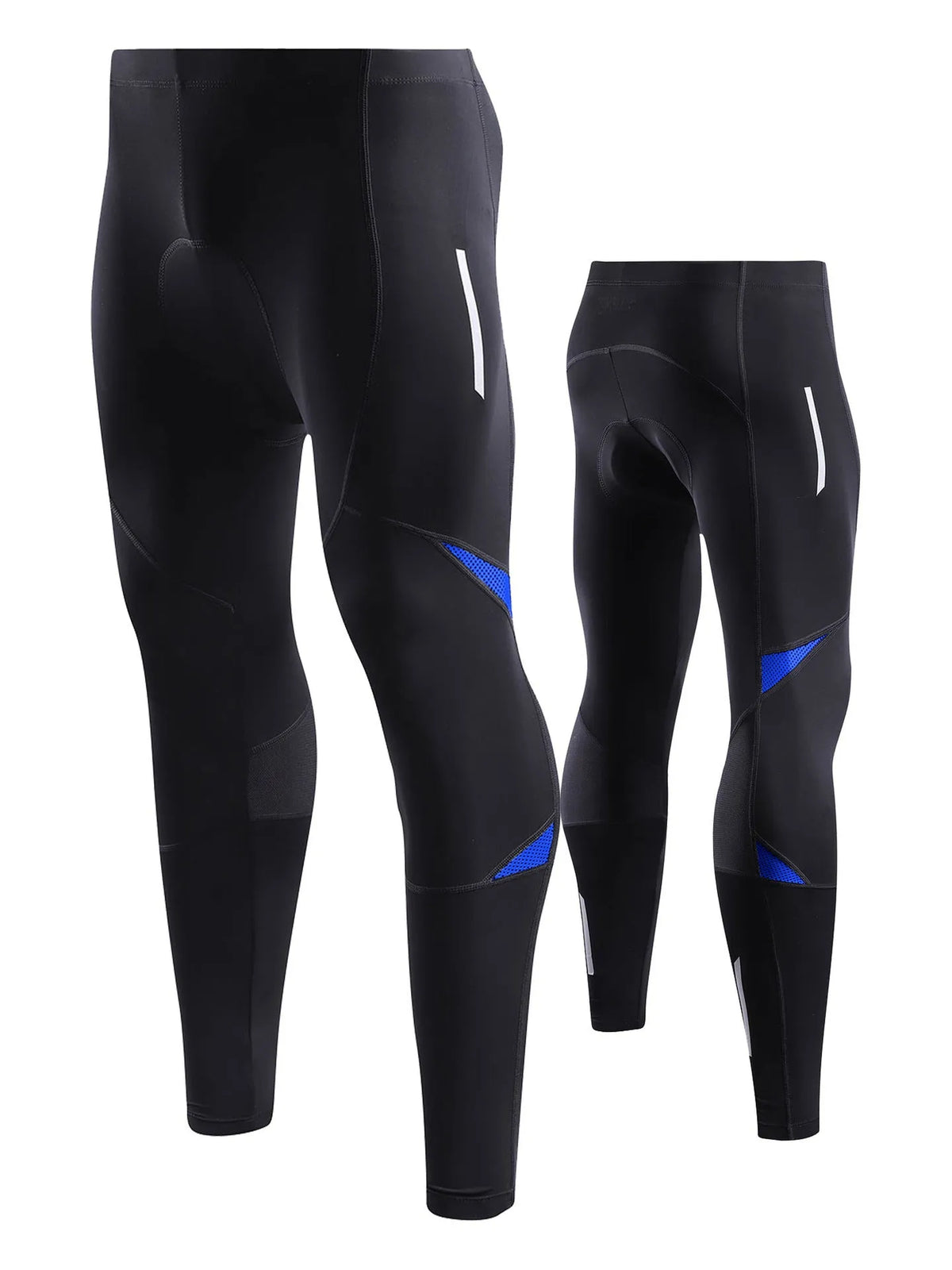Men's black breathable quick-drying mountain bike cycling tight trousers with moisture-wicking fabric