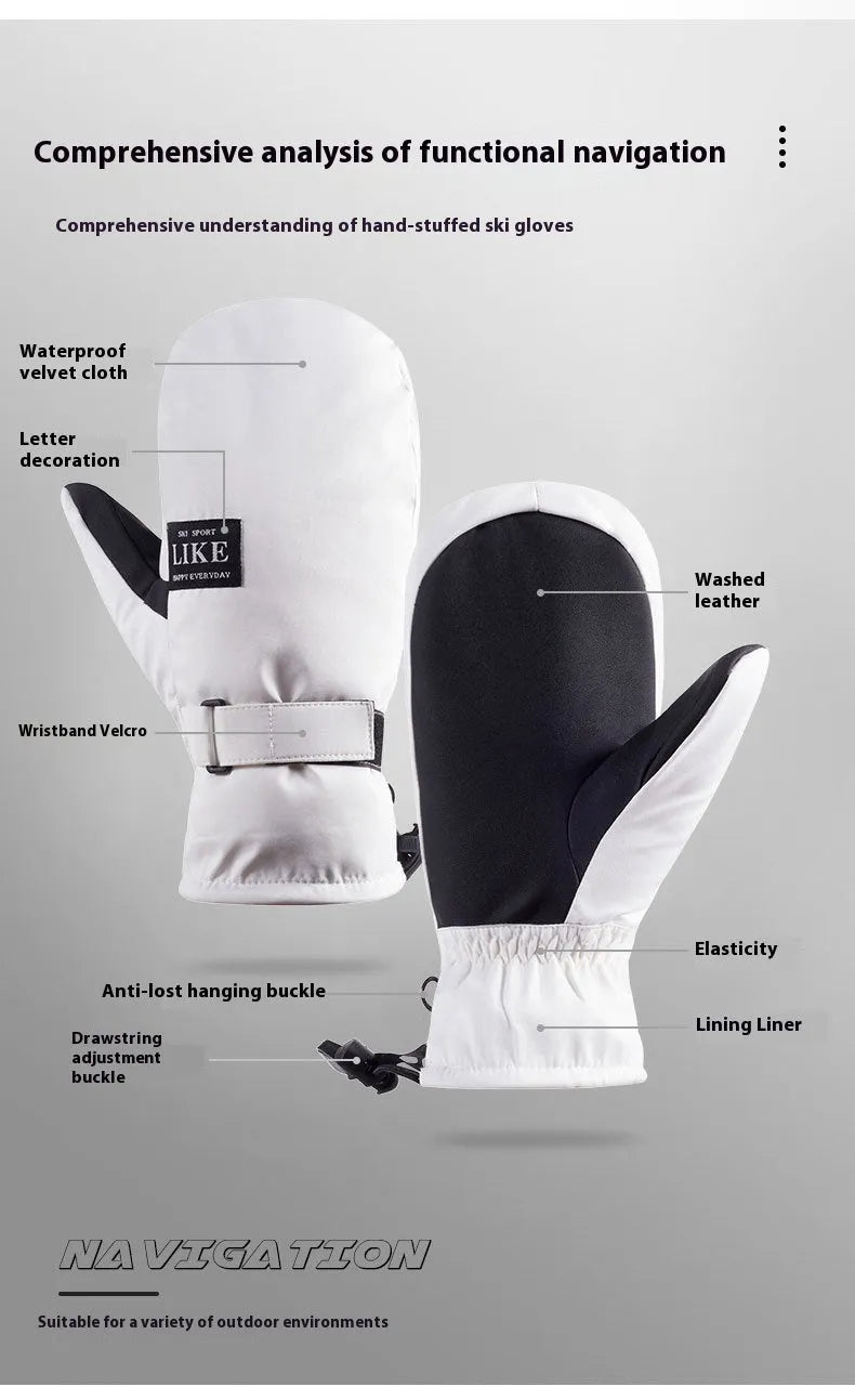 Black windproof cycling gloves with touchscreen fingertips and non-slip palm