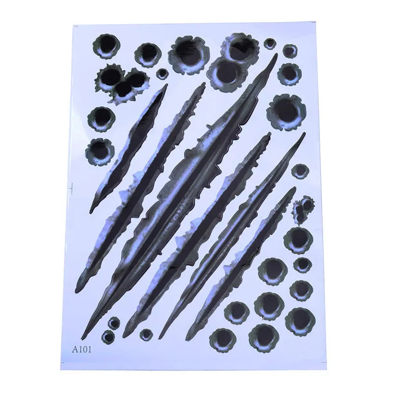 Car scratch simulation bullet hole crack sticker 21x30cm vinyl decal four styles