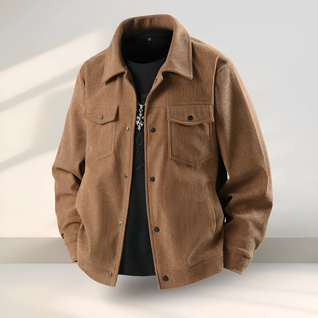 Men's slim fit casual coat in black, coffee, green, or white for plus size daily wear.