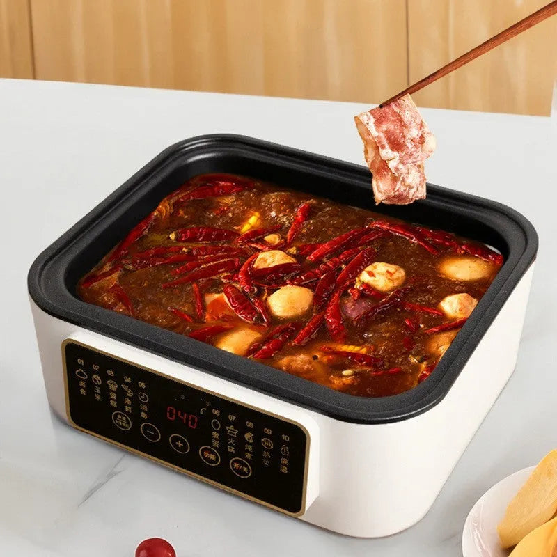 28L electric kitchen steamer with stainless steel racking and cooking integration function
