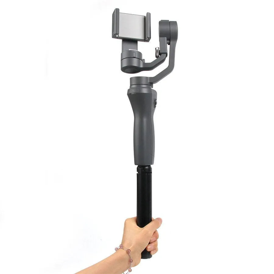 Black aluminium alloy tripod and handheld stabiliser for Apple iPhone mobile phones