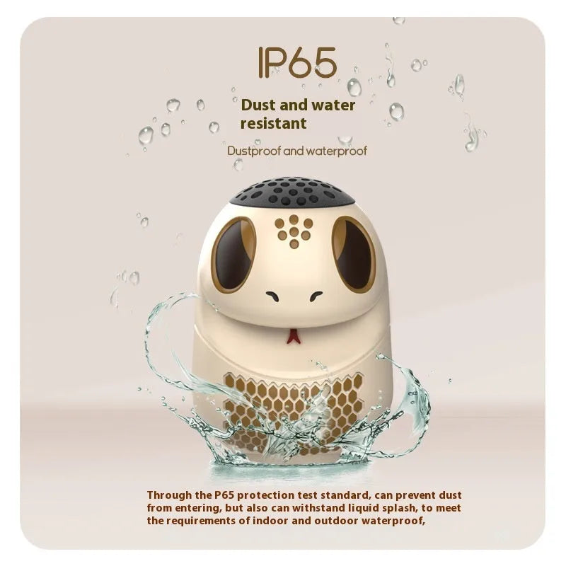 TK900 white cartoon Bluetooth speaker with USB port and waterproof construction