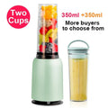 Portable 350ml electric juicer in green with 230W motor and PC food grade plastic liner