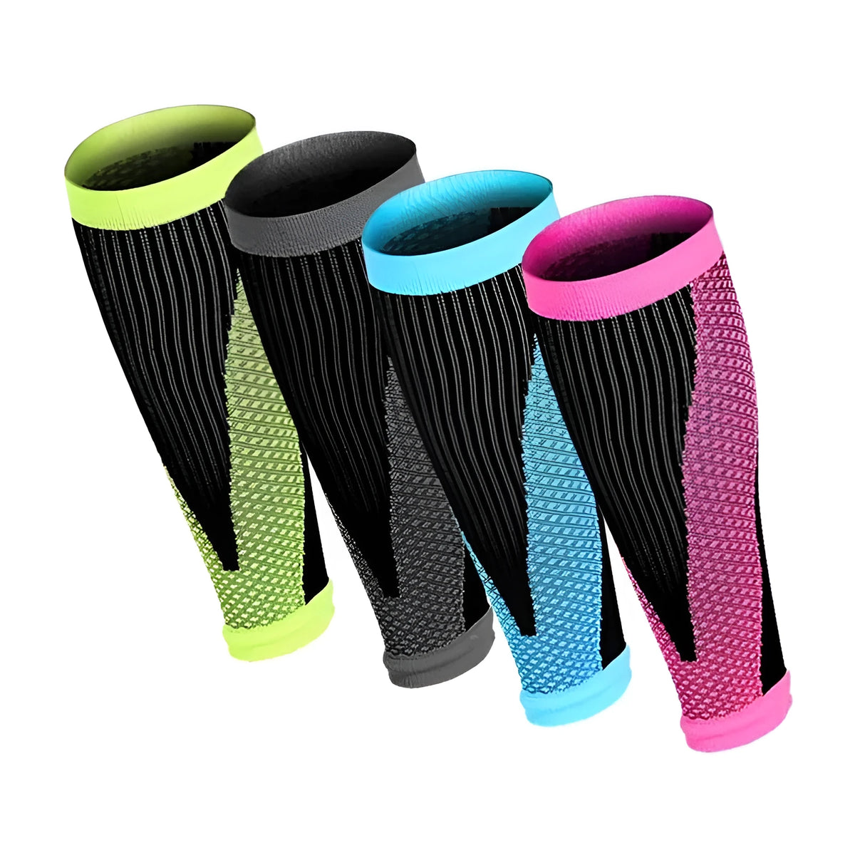 Nylon knee support sleeve in black, blue, green or rose red, sizes M and L, for running and cycling