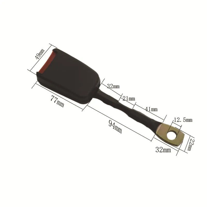 20cm steel wire car seat belt buckle for vehicle socket replacement