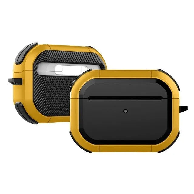 Black TPU and PC protective shell case for Apple AirPods Pro charging case