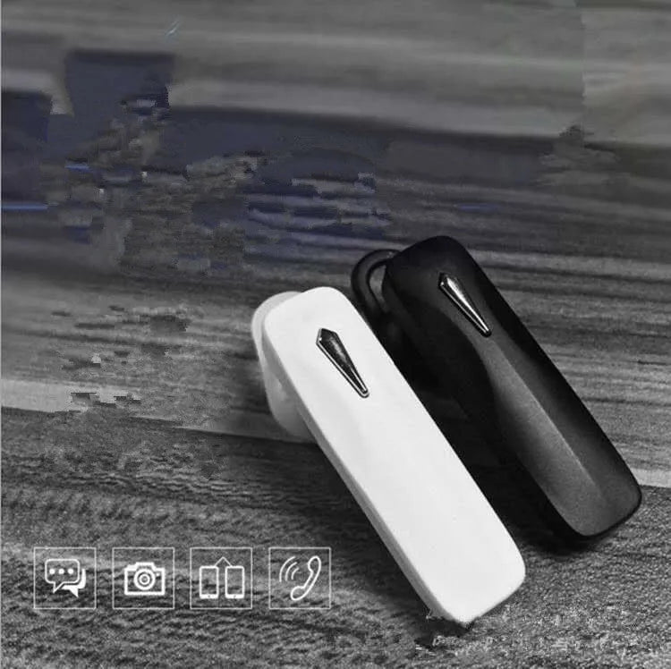 M163 car Bluetooth headset unit showing controls for hands-free calling and music playback