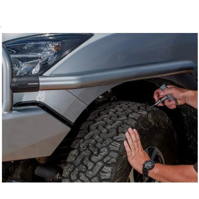 Speedy Seal emergency car tyre repair kit with tools in high-visibility suitcase