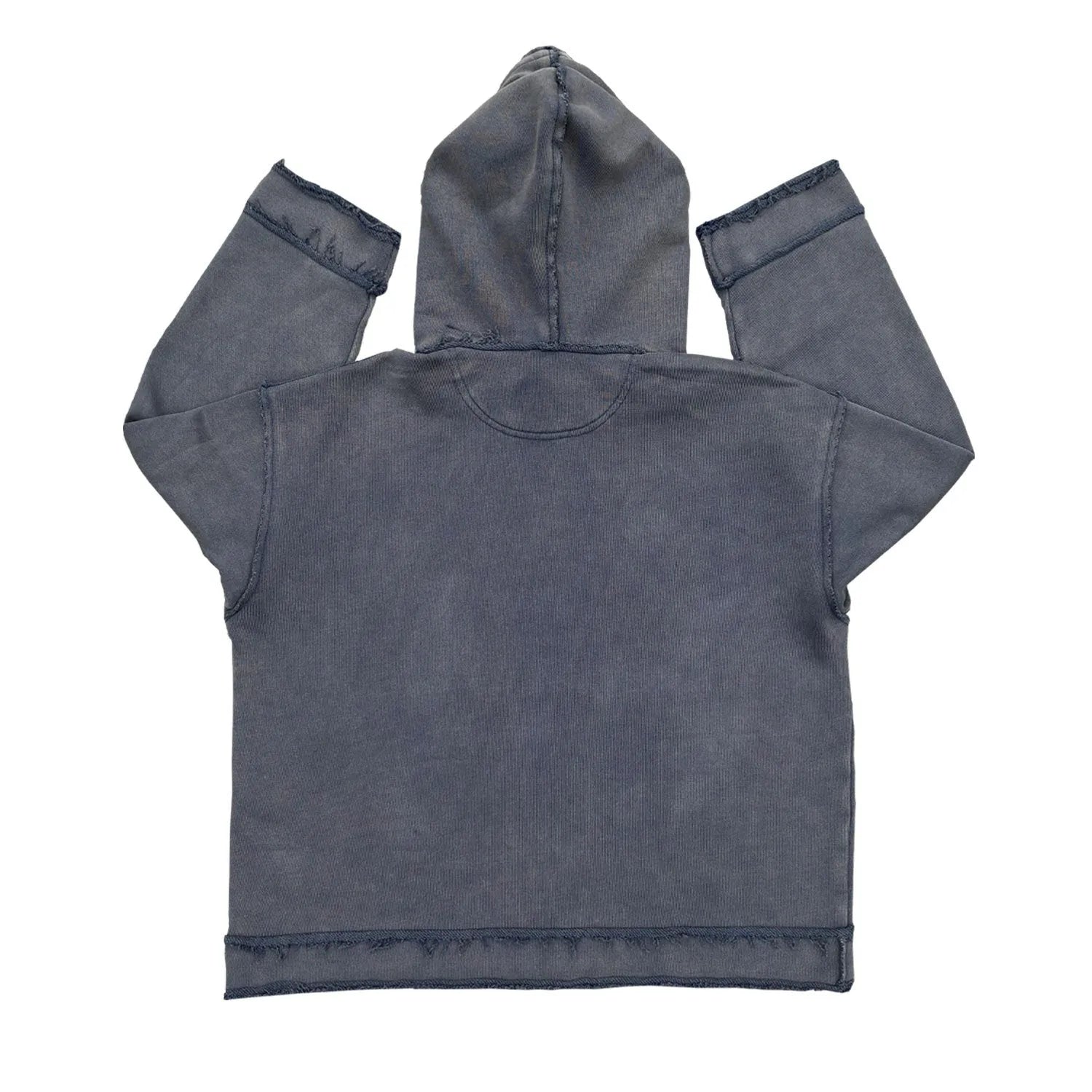 Reverse dark blue hoodie sweater with The Sun Also Rises back design in sizes M L XL