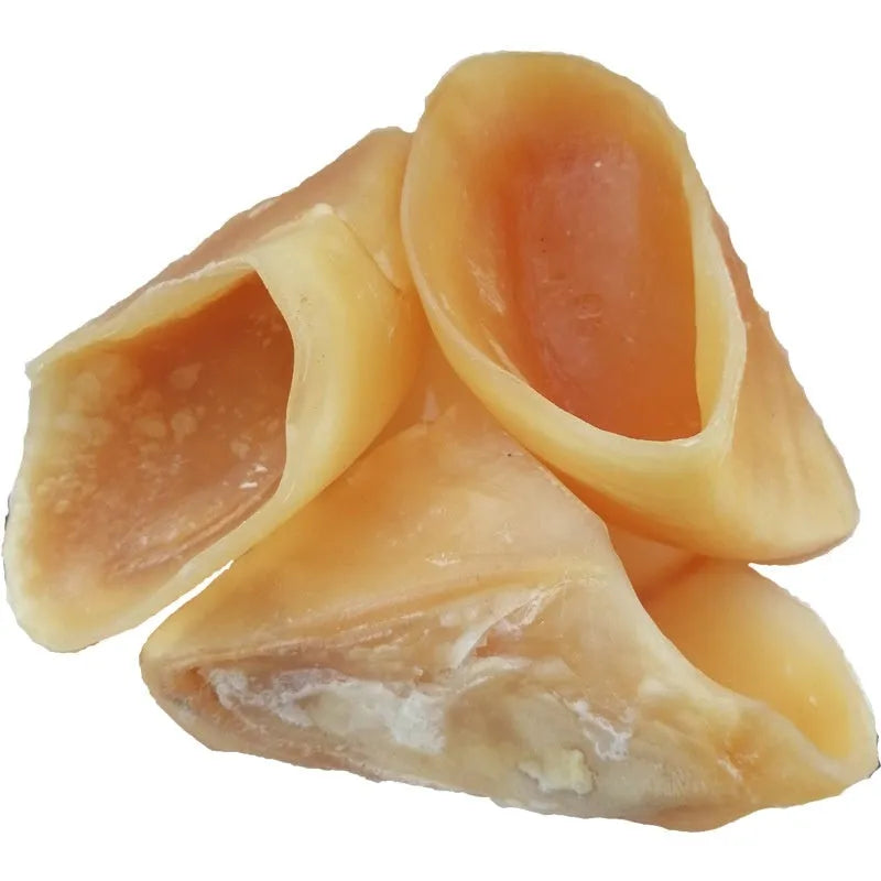 Natural cowhide hoof shell dog chew grinding rod for small and large dogs.