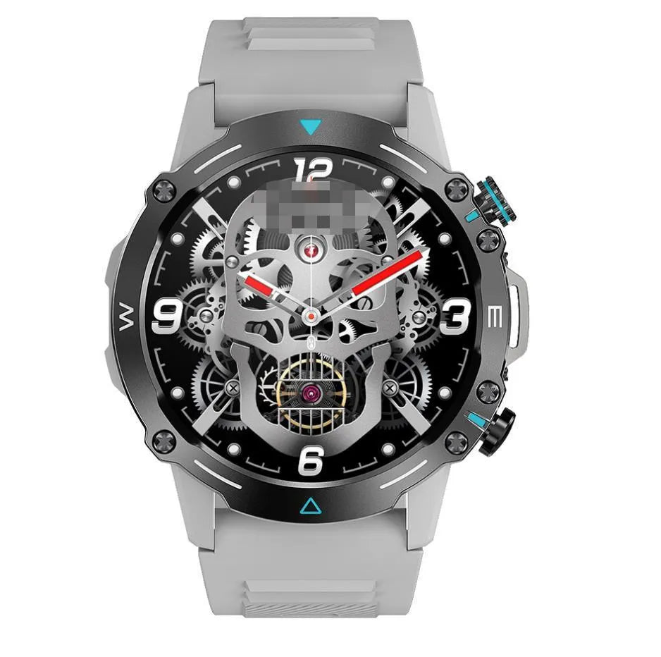 M42 smart watch with AMOLED touch screen showing fitness metrics on wrist