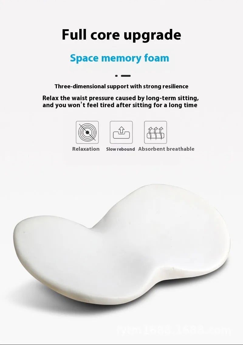 Flat car seat cushion with memory foam filler in beige, black, brown, and red colour options.