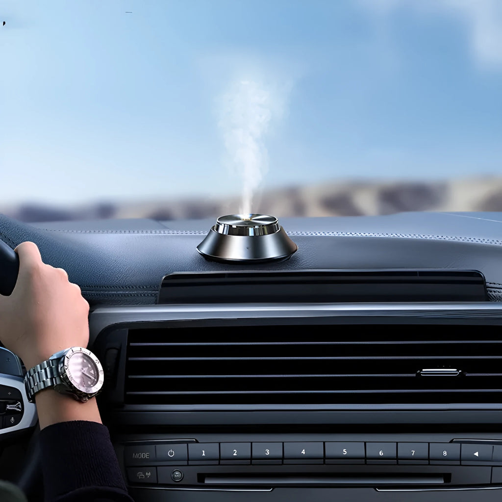 Black butterfly design car aromatherapy machine with USB cable and essential oil bottle