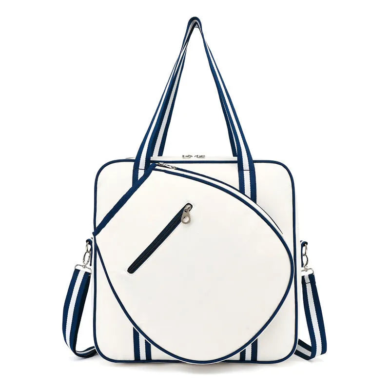 Portable tennis pack shoulder crossbody bag in blue and pink made of Oxford cloth with large capacity