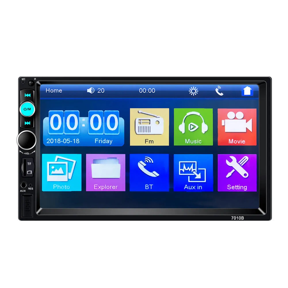 HD 7-inch Bluetooth car player with LCD screen for vehicle installation