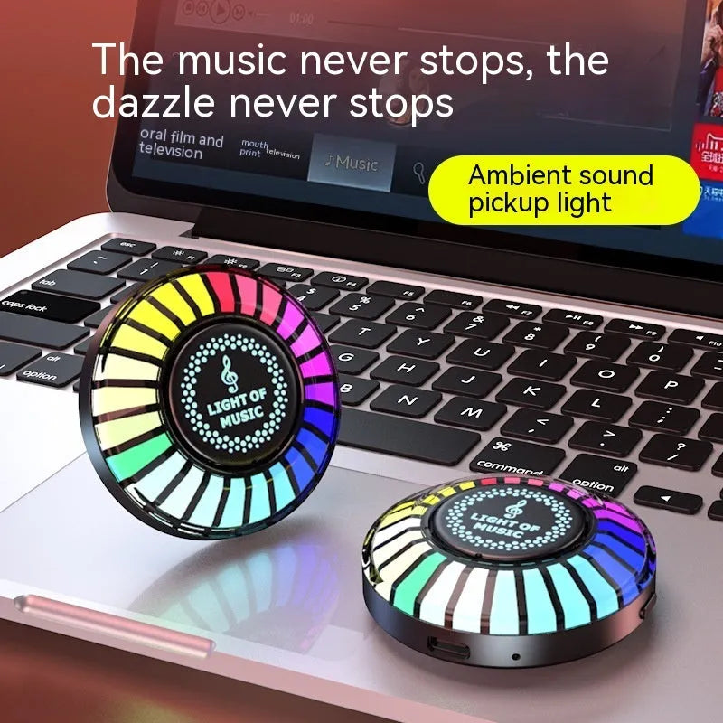 Black desktop magnetic RGB ambience light with 60cm dimensions and magnetic suction base