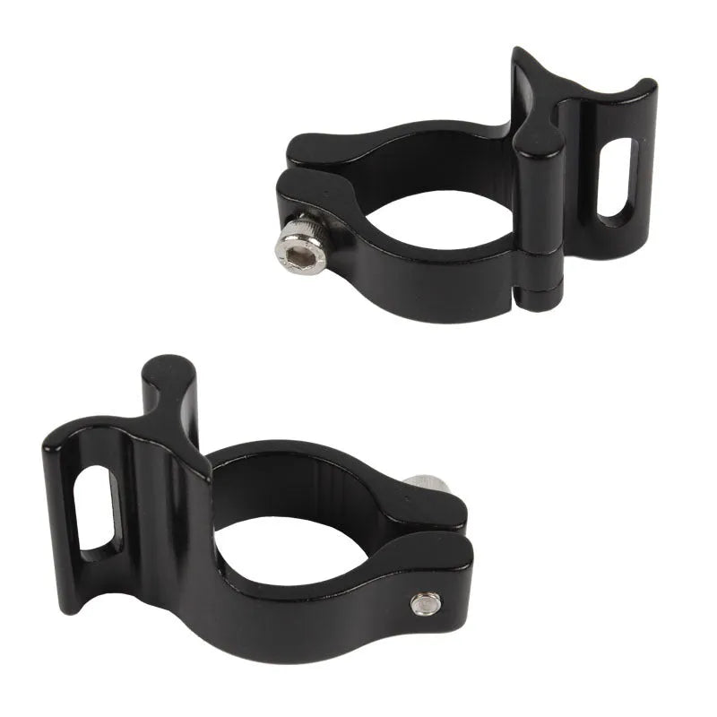 Black aluminium alloy clamp ring for vehicle hoses measuring 28.6mm in diameter