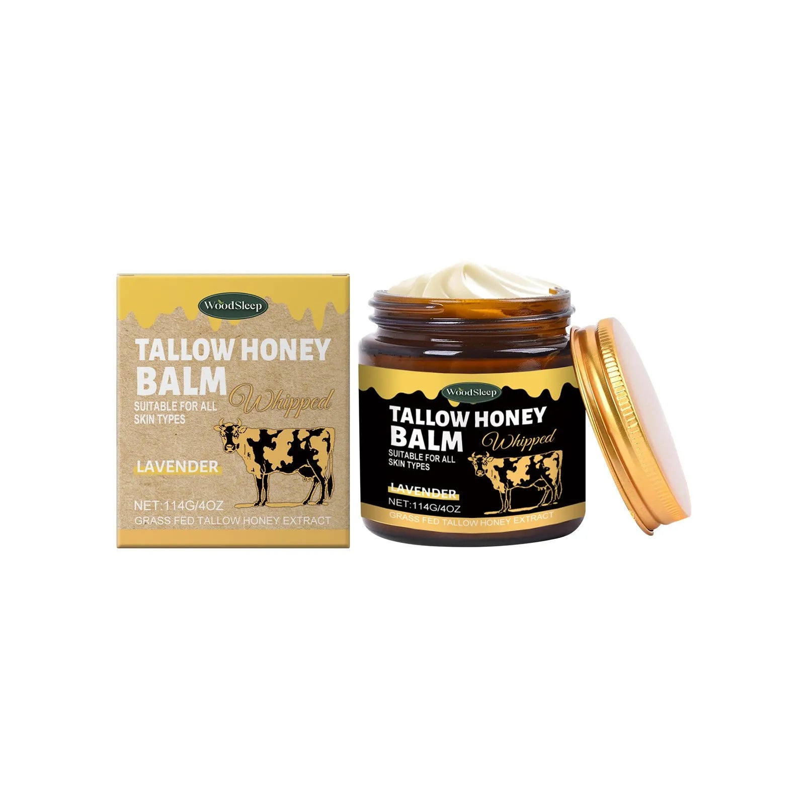114g jar of Butter Skin Cream with honey and lavender extract for face and body moisturising