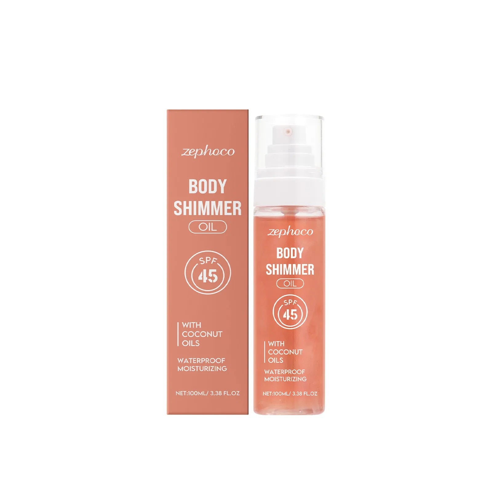 100ml bottle of SPF moisturising body oil with coconut oil and avocado oil