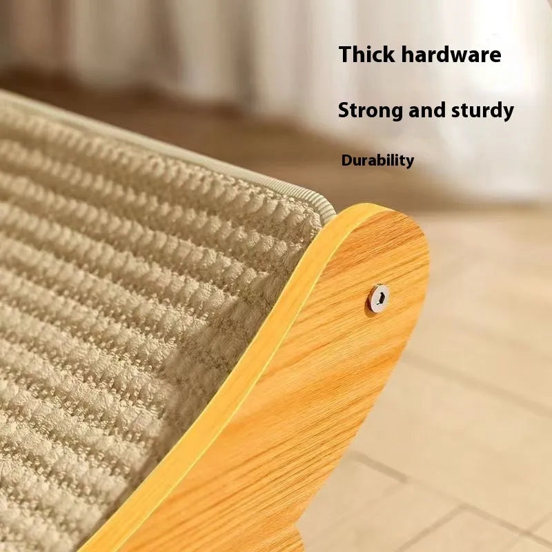 Sisal cat scratch board with natural fibre surface in pastoral design