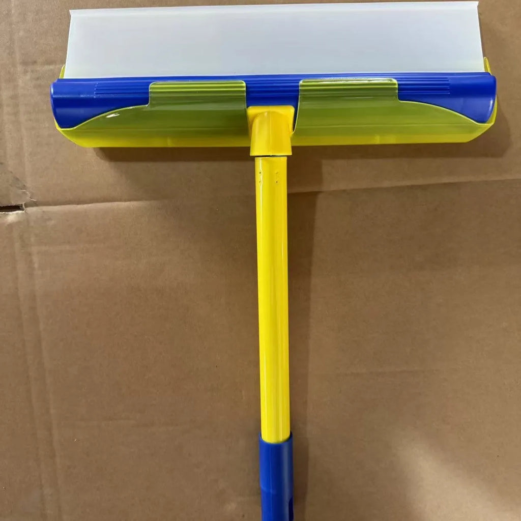 12-inch microfiber car cleaning tool with ABS handle and silicone scraper, 30x17x8cm, blue or emerald green