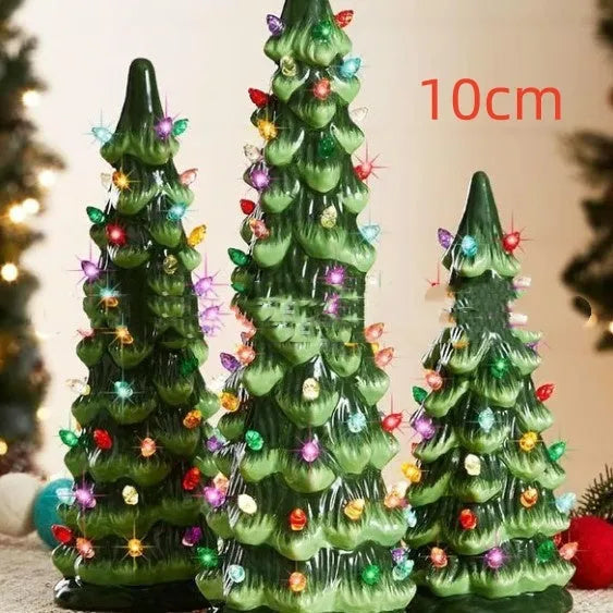 Resin Christmas tree decoration lamp in European style design with coloured lighting