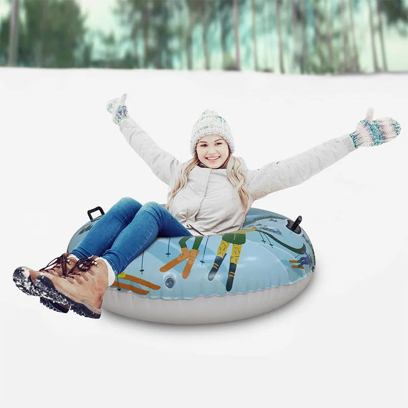 PVC winter skiing ring toy in snow mountain design for children's outdoor snow play