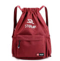 Lightweight drawstring backpack in Oxford cloth available in black, blue, pink and other colours