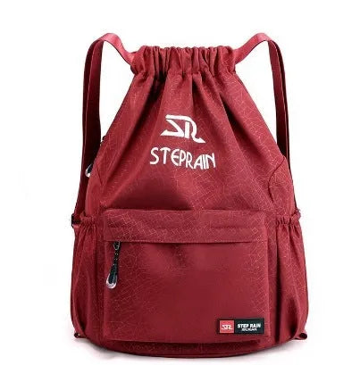Lightweight drawstring backpack in Oxford cloth available in black, blue, pink and other colours
