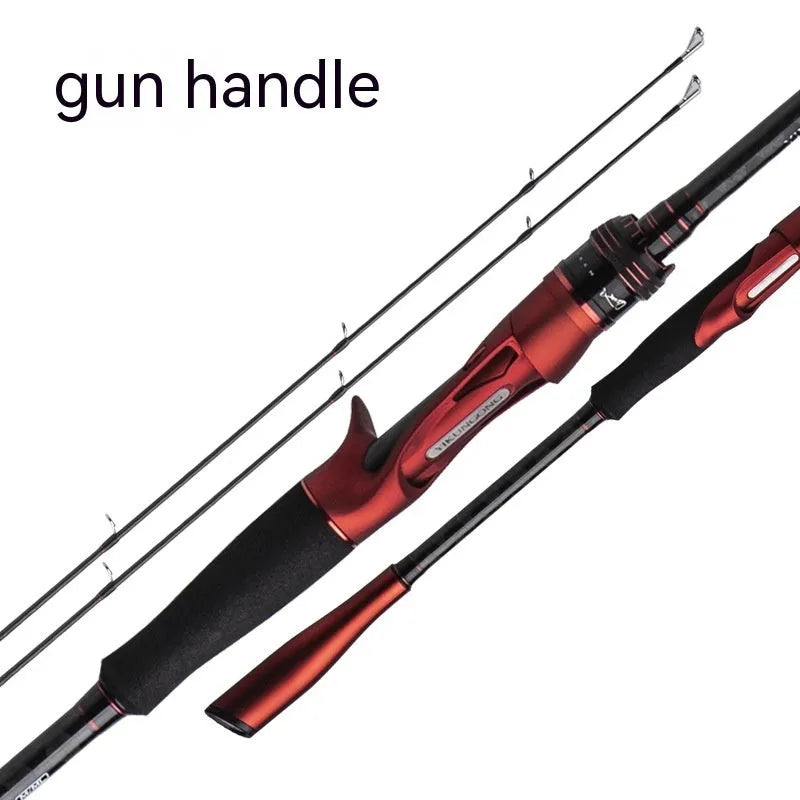 Carbon ultralight fishing rod with choice of straight or pikestaff handle in 2.1m or 2.4m lengths.