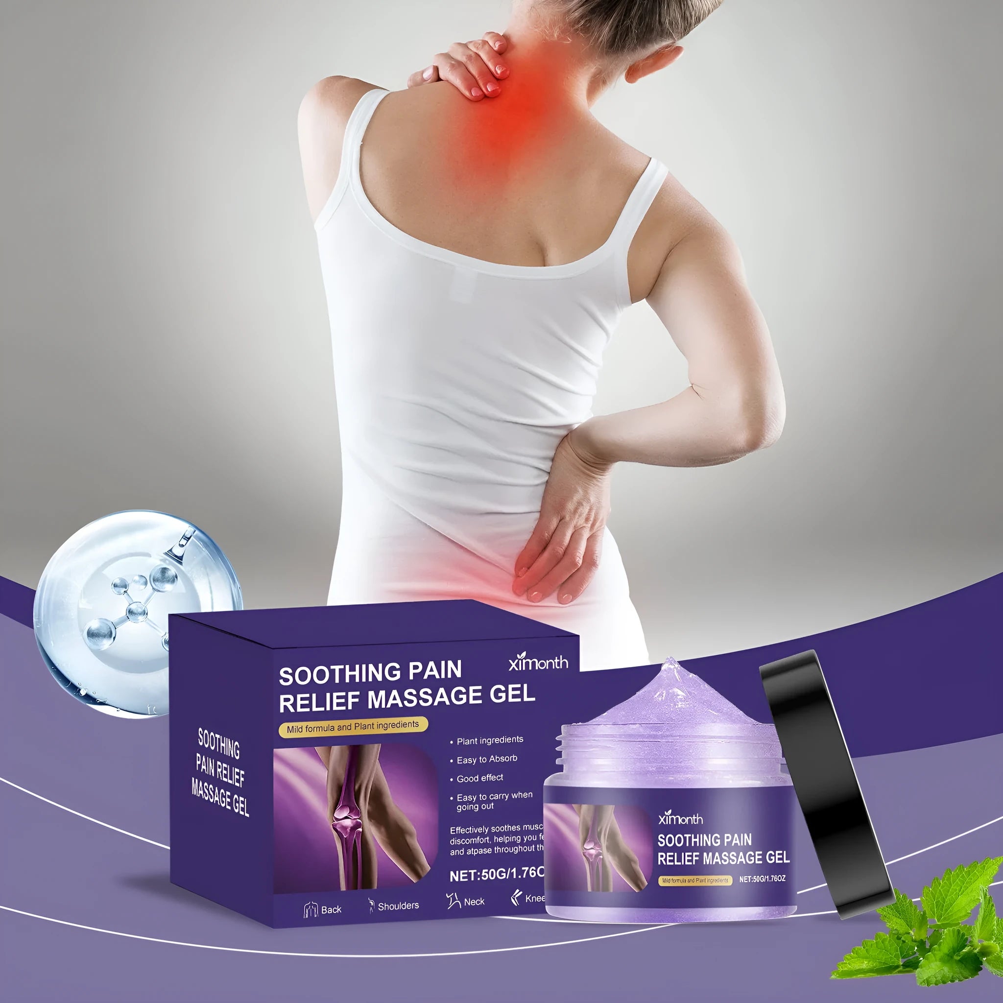 50g tube of body joint care gel suitable for universal skin types