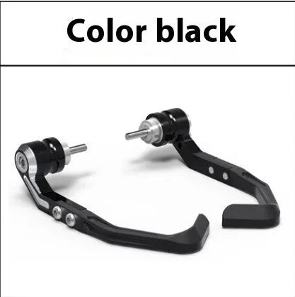 A pair of CNC-machined black bow guard pads for Honda CBR650 motorcycle brake horn protection.