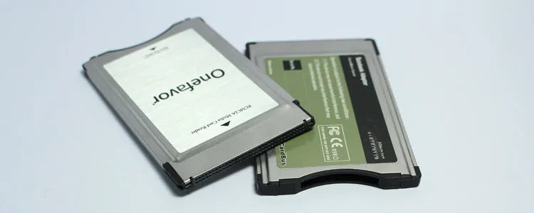 SD to PCMCIA adapter card with stainless steel housing and included 32GB SD card for Mercedes-Benz cars