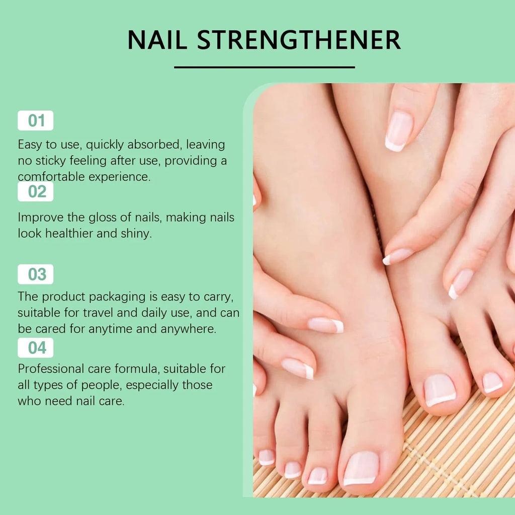 30ml bottle of clear nail care nursing solution with applicator for gentle daily nail cleaning