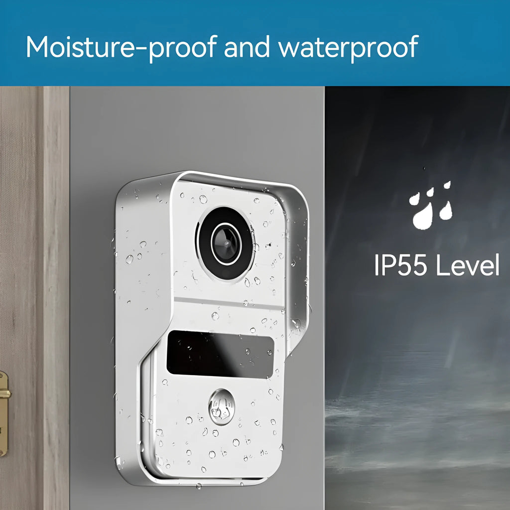 10-inch wireless video intercom doorbell system with 1080P camera and real-time monitoring display