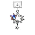 Small stainless steel electroplated pendant module 1x0.9cm charm bracelet accessory