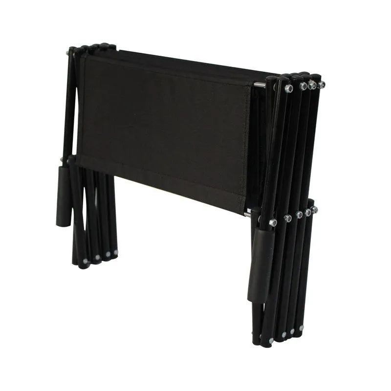 Folding stainless steel dog ladder for vehicle access showing black colour option