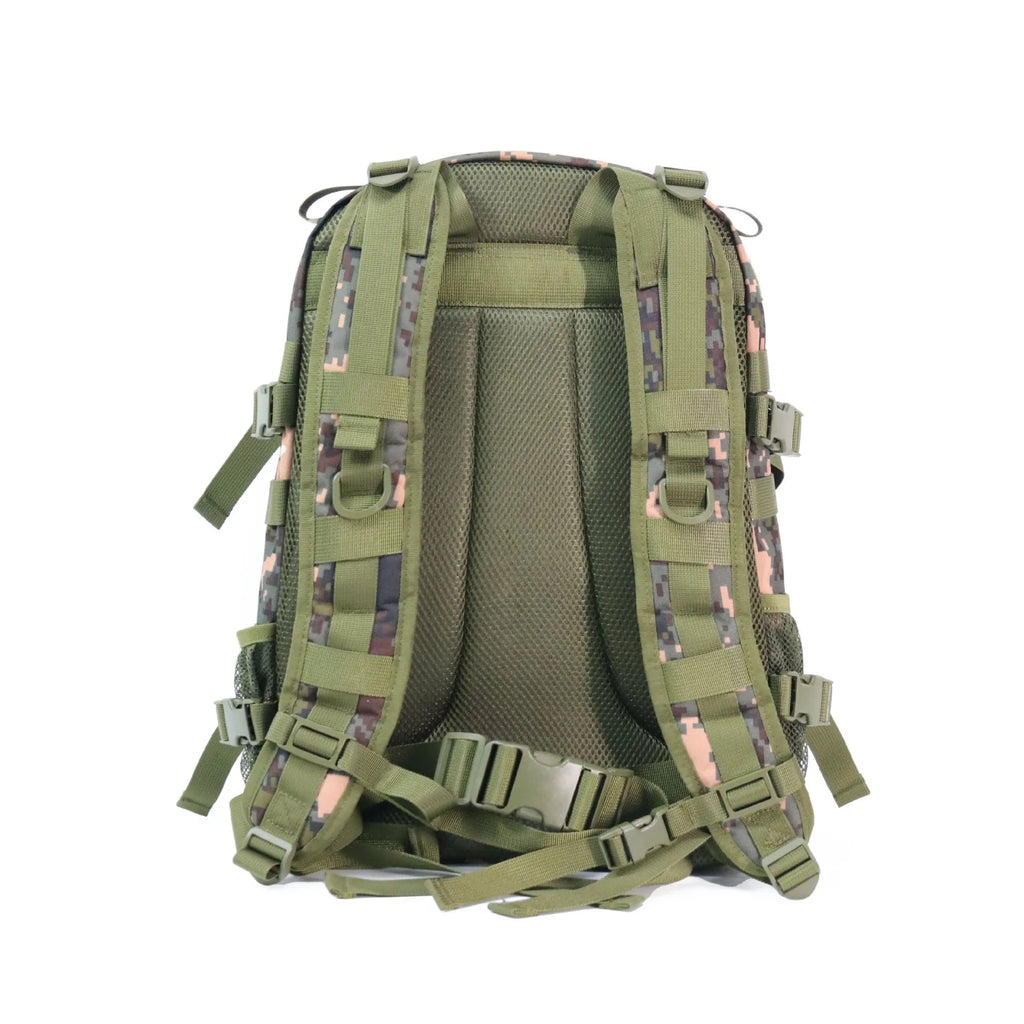 Camouflage waterproof outdoor rucksack with 20L capacity and air pillow belt system